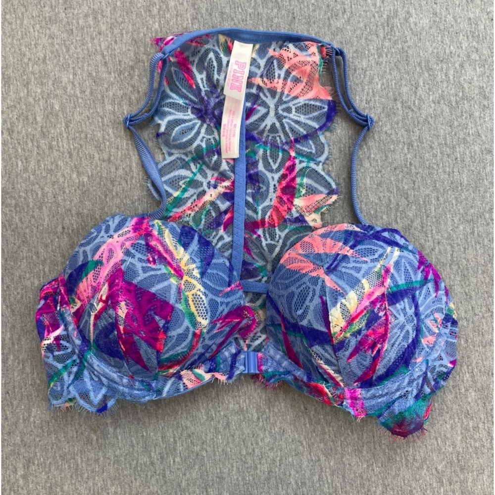Victorias Secret PINK Bra Womens 32C Date Racerback‎ Lined Underwire